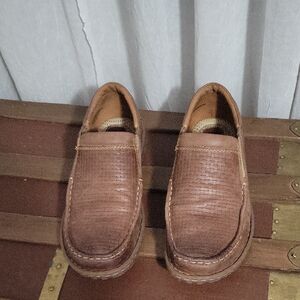 Men's Brown Slip-On Shoes Leather BORN 10 1/2
